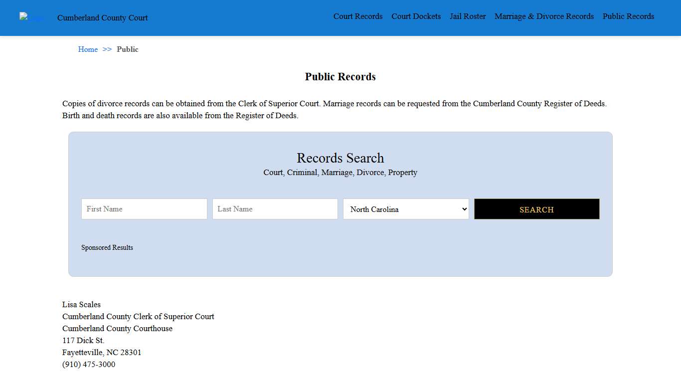 Public Records | Cumberland County Court